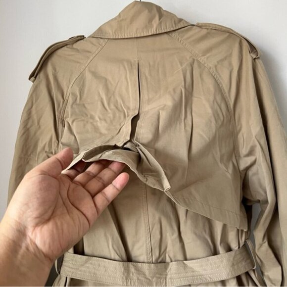 🩷 Zara - Women's Oversized Pocket Trench Coat - Beige. Size: M. NWT (1690) - Picture 13 of 16